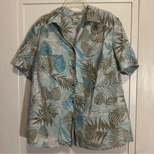 Allison Daley Button Down Short Sleeve Shirt Women’s size 14